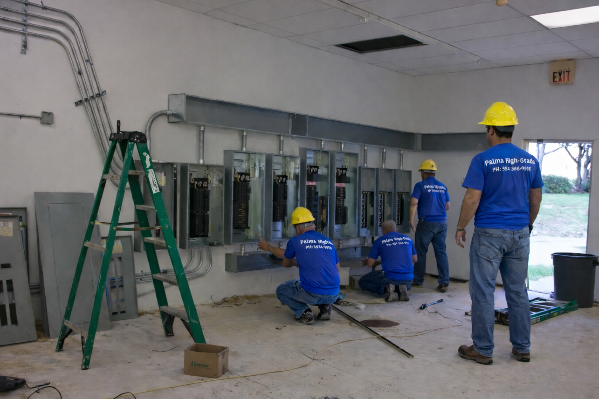 Electrical team at project site